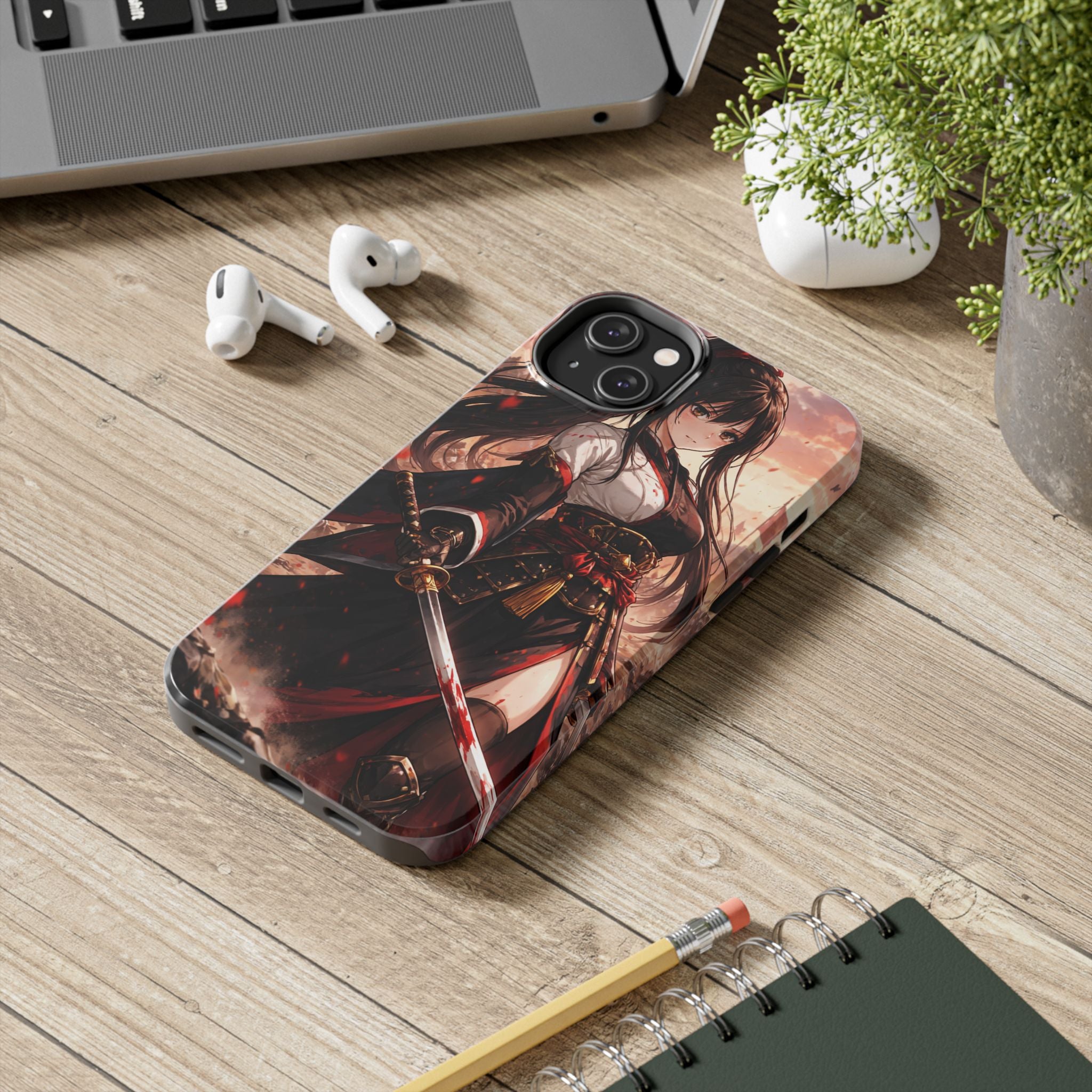 Samurai Girl Anime Art Phone Case | Tough Phone Case