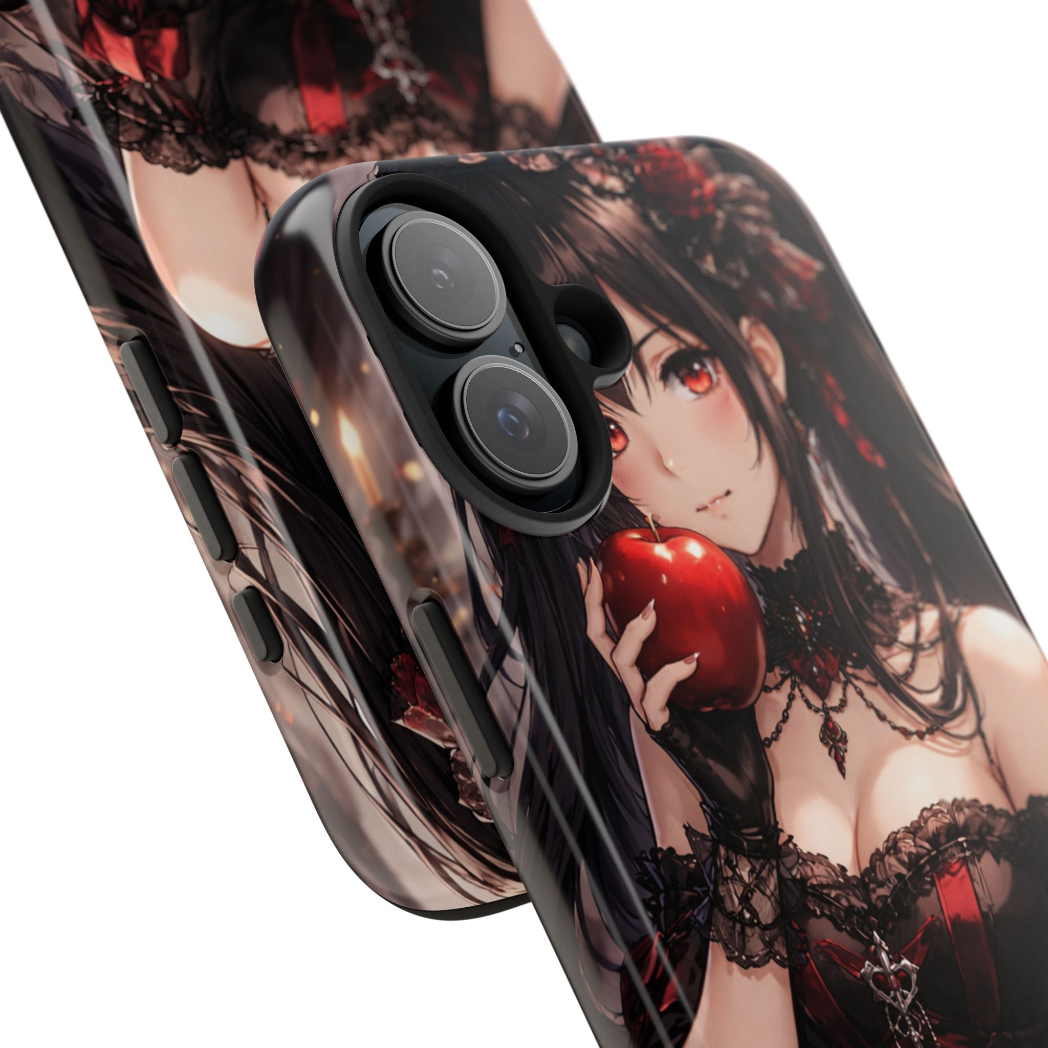 Gothic Anime Girl Holding Apple | Tough Phone Cases