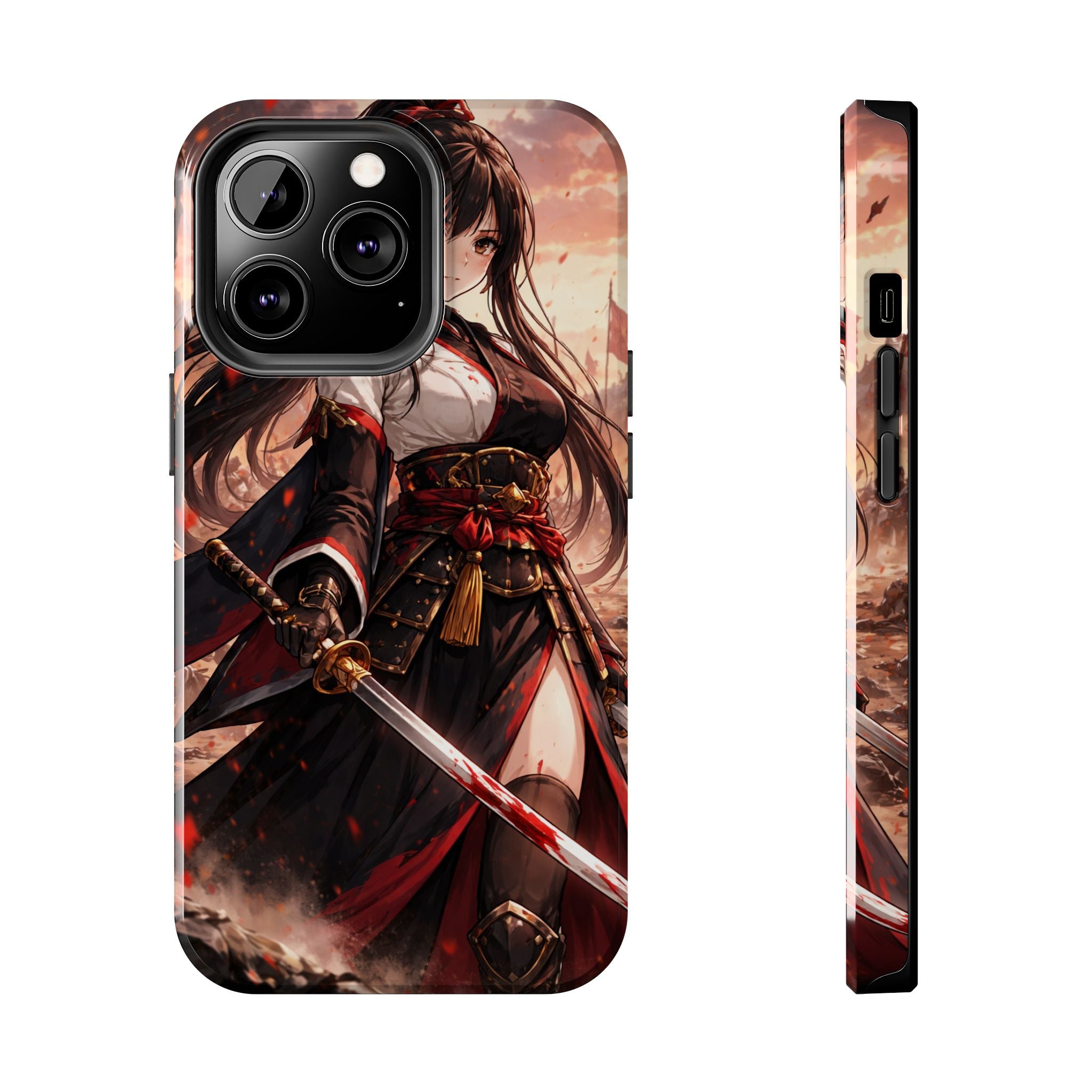 Samurai Girl Anime Art Phone Case | Tough Phone Case