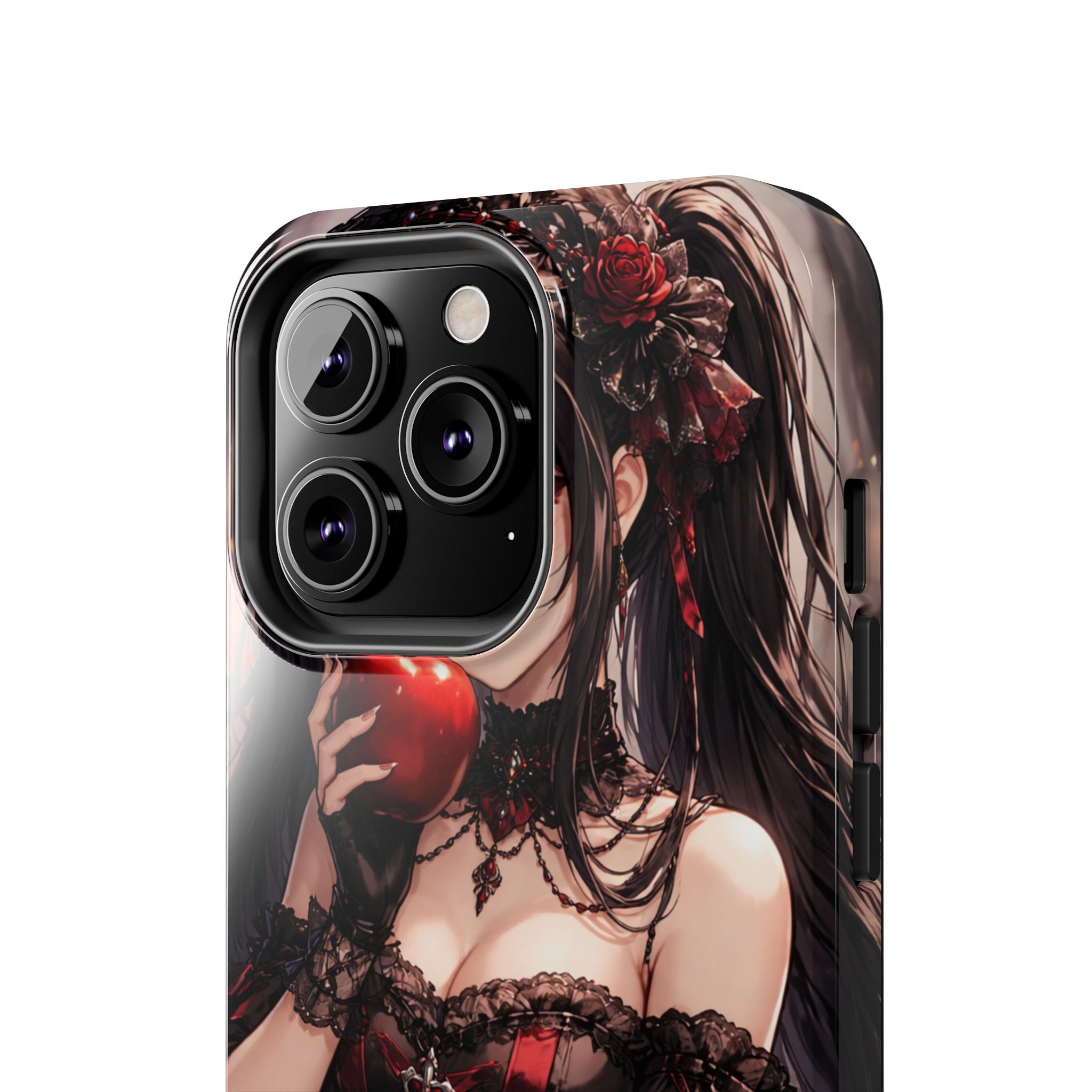 Gothic Anime Girl Holding Apple | Tough Phone Cases