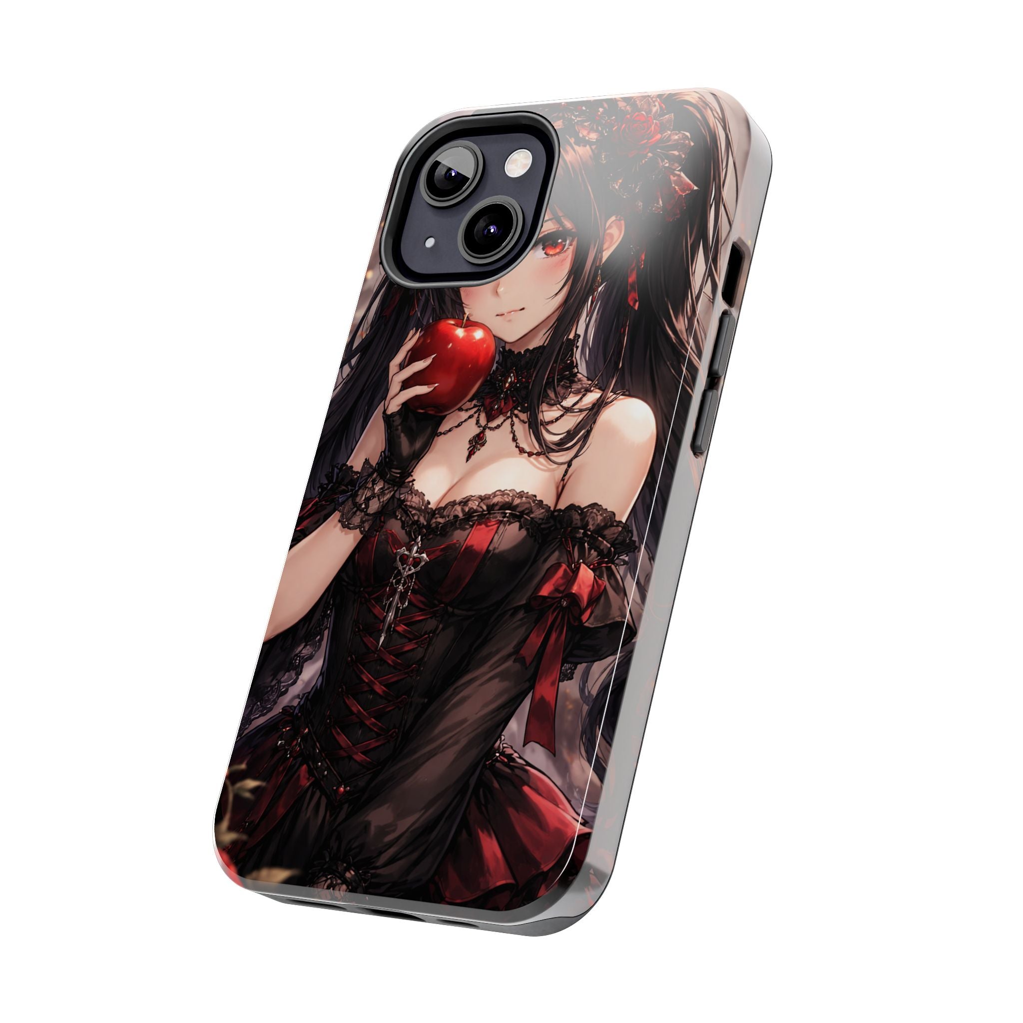 Gothic Anime Girl Holding Apple | Tough Phone Cases