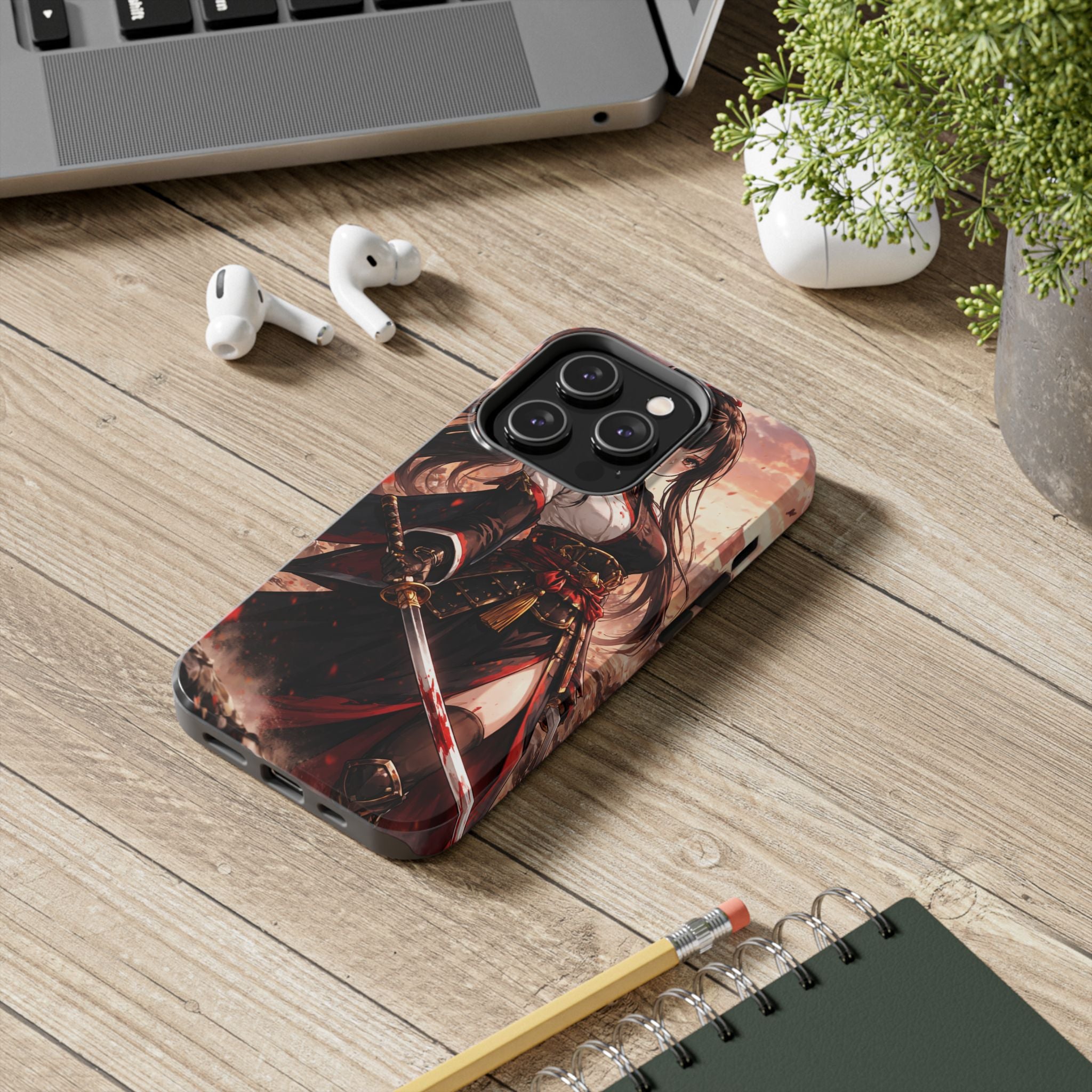 Samurai Girl Anime Art Phone Case | Tough Phone Case