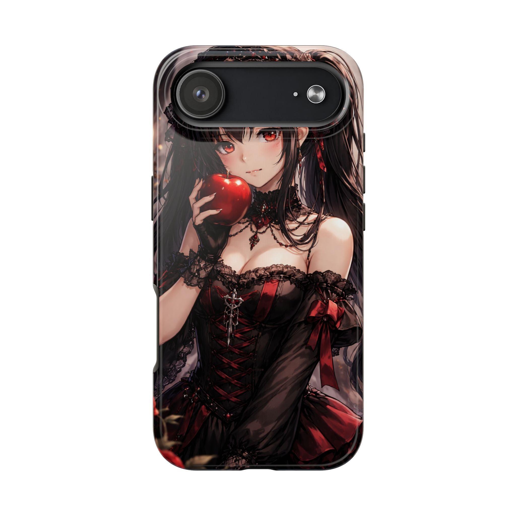 Gothic Anime Girl Holding Apple | Tough Phone Cases