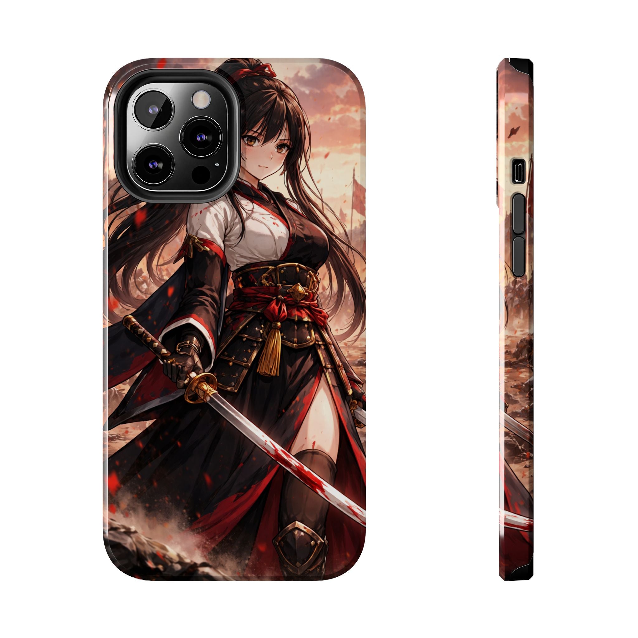Samurai Girl Anime Art Phone Case | Tough Phone Case