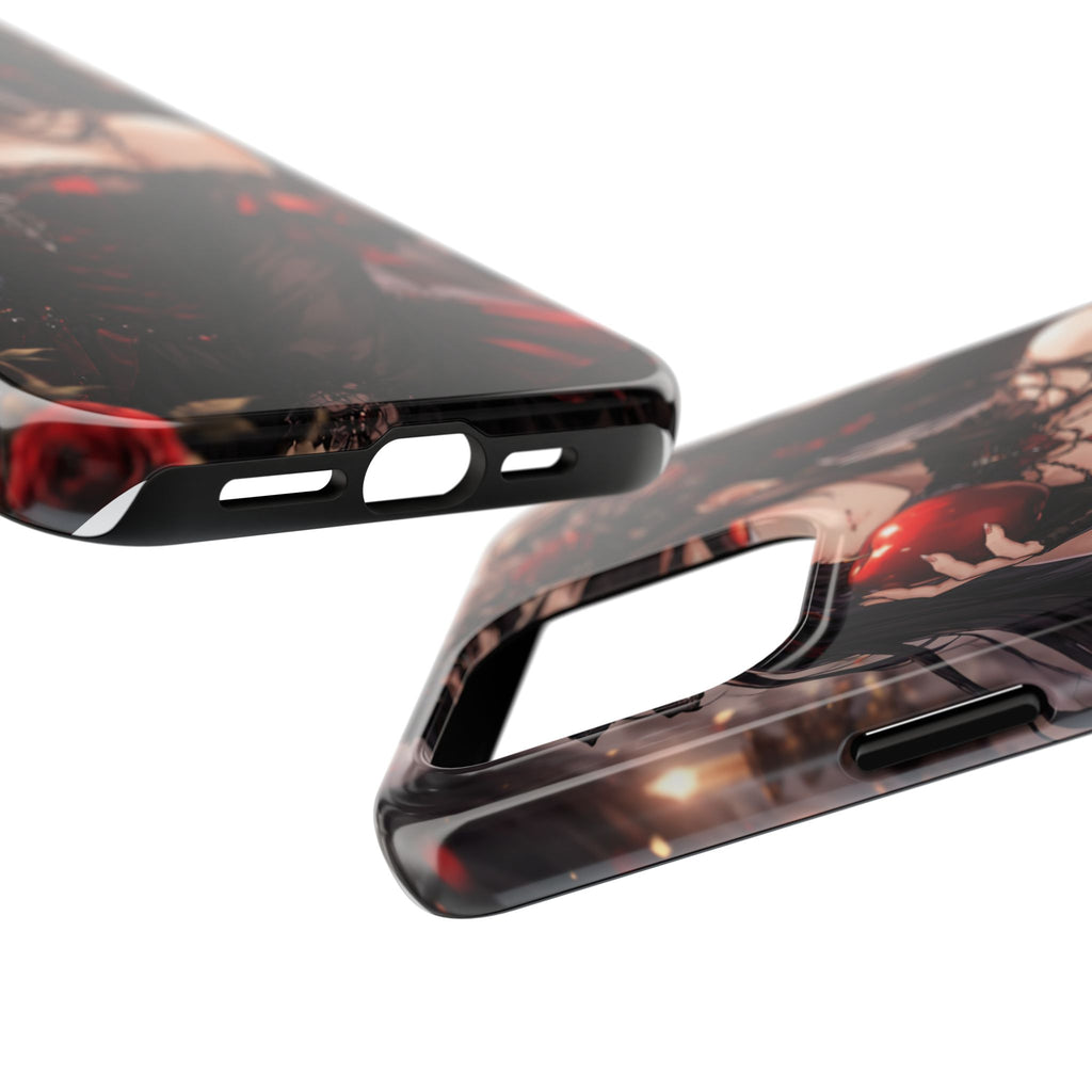 Gothic Anime Girl Holding Apple | Tough Phone Cases