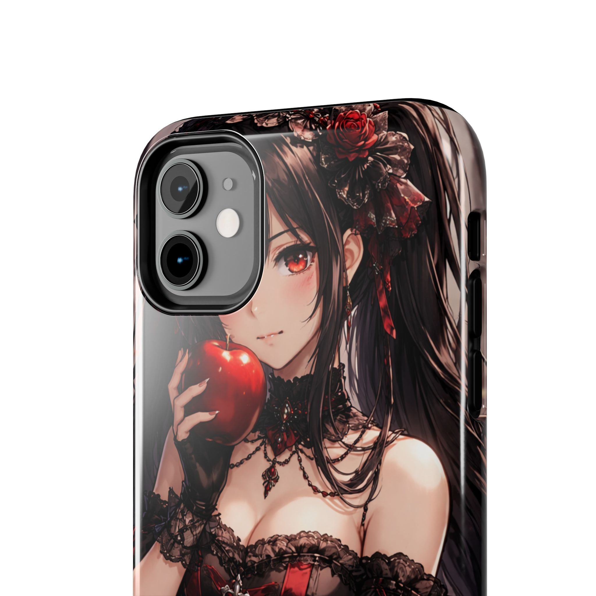 Gothic Anime Girl Holding Apple | Tough Phone Cases