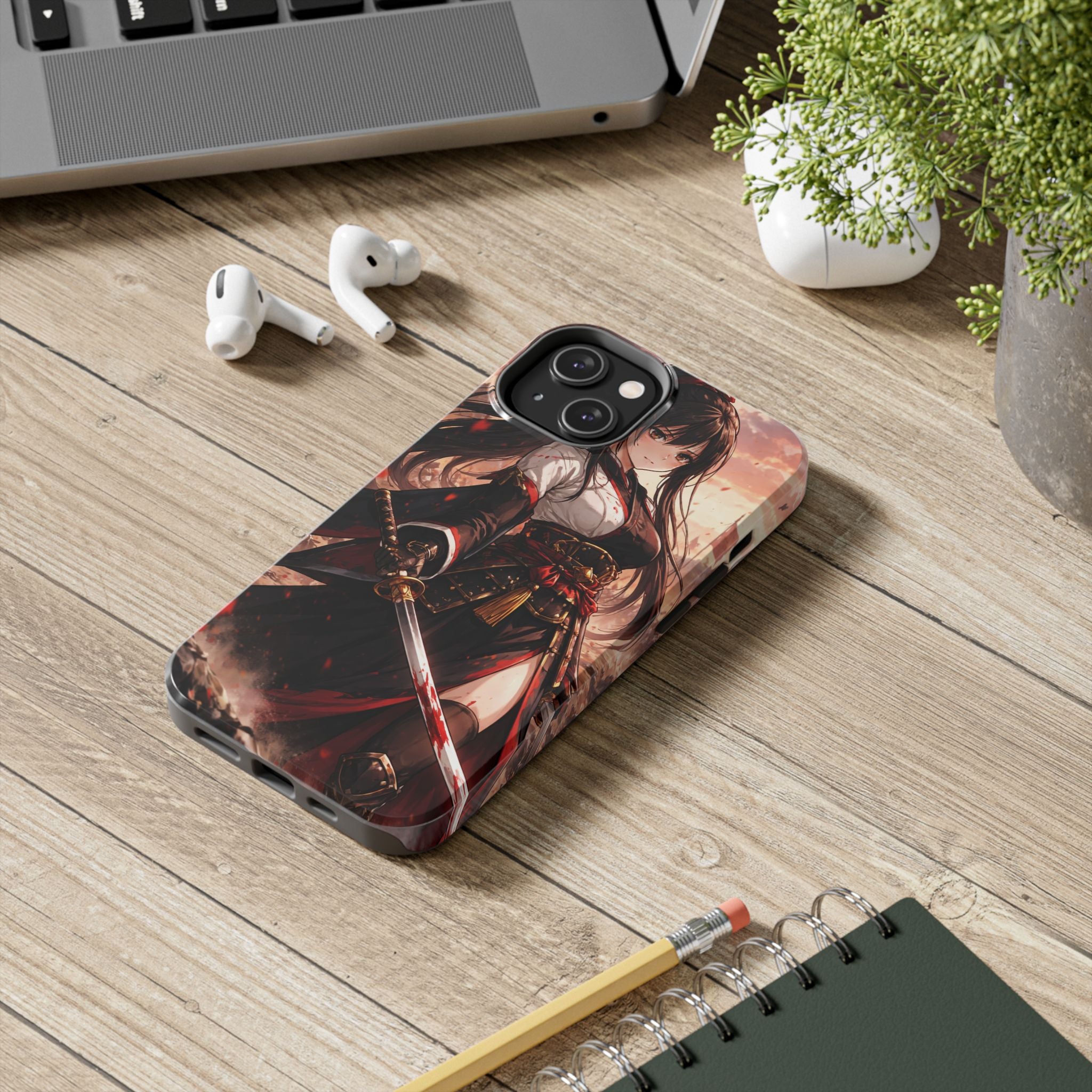 Samurai Girl Anime Art Phone Case | Tough Phone Case