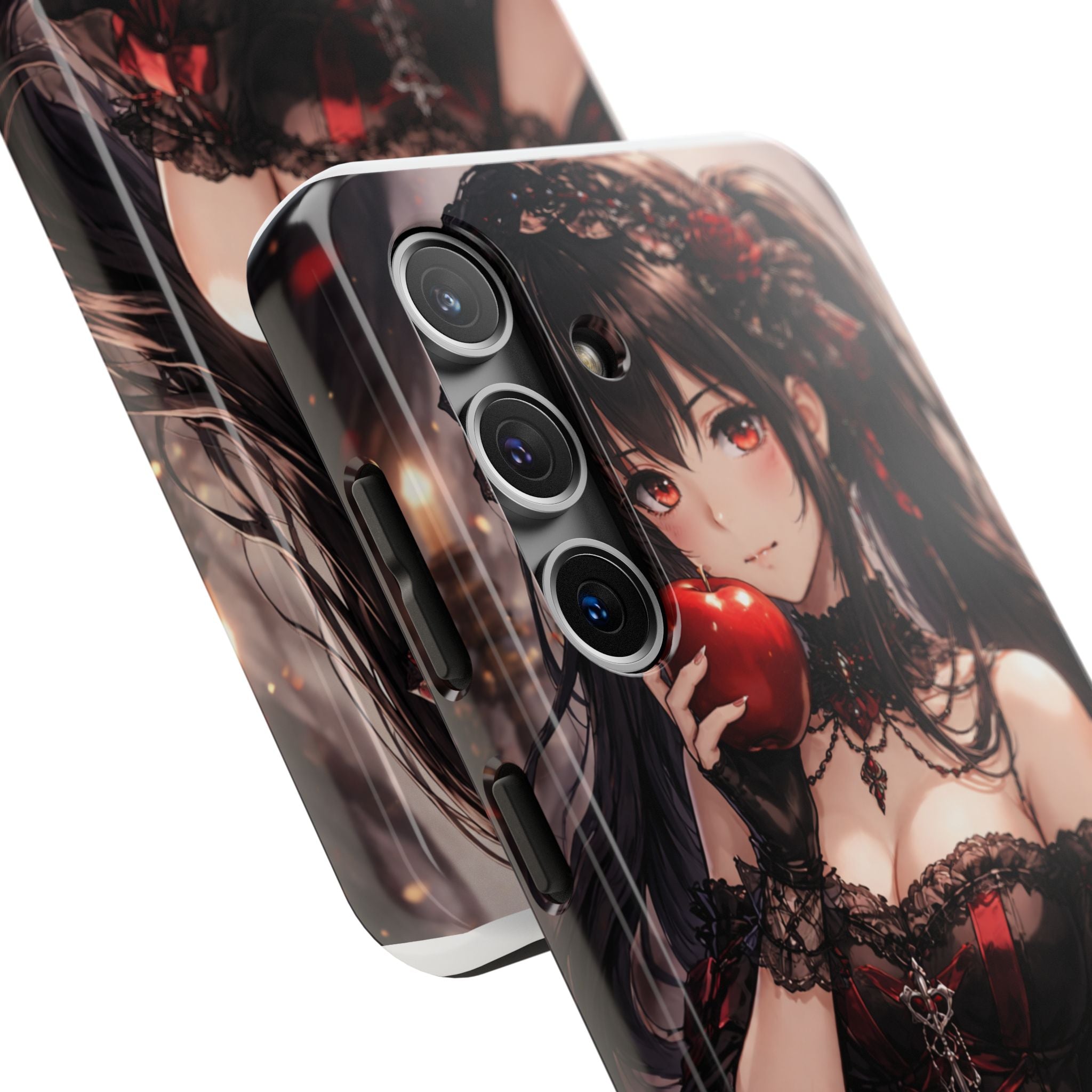 Gothic Anime Girl Holding Apple | Tough Phone Cases