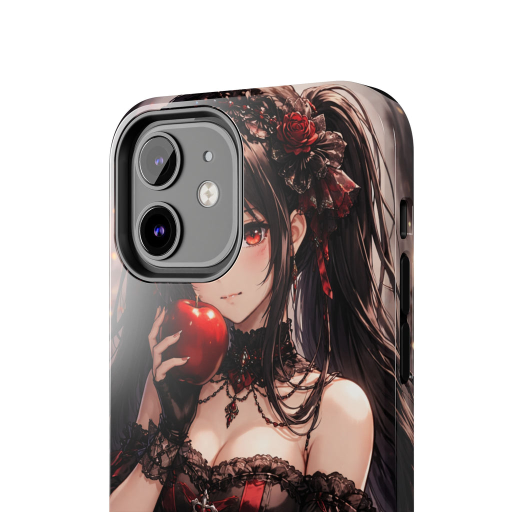 Gothic Anime Girl Holding Apple | Tough Phone Cases
