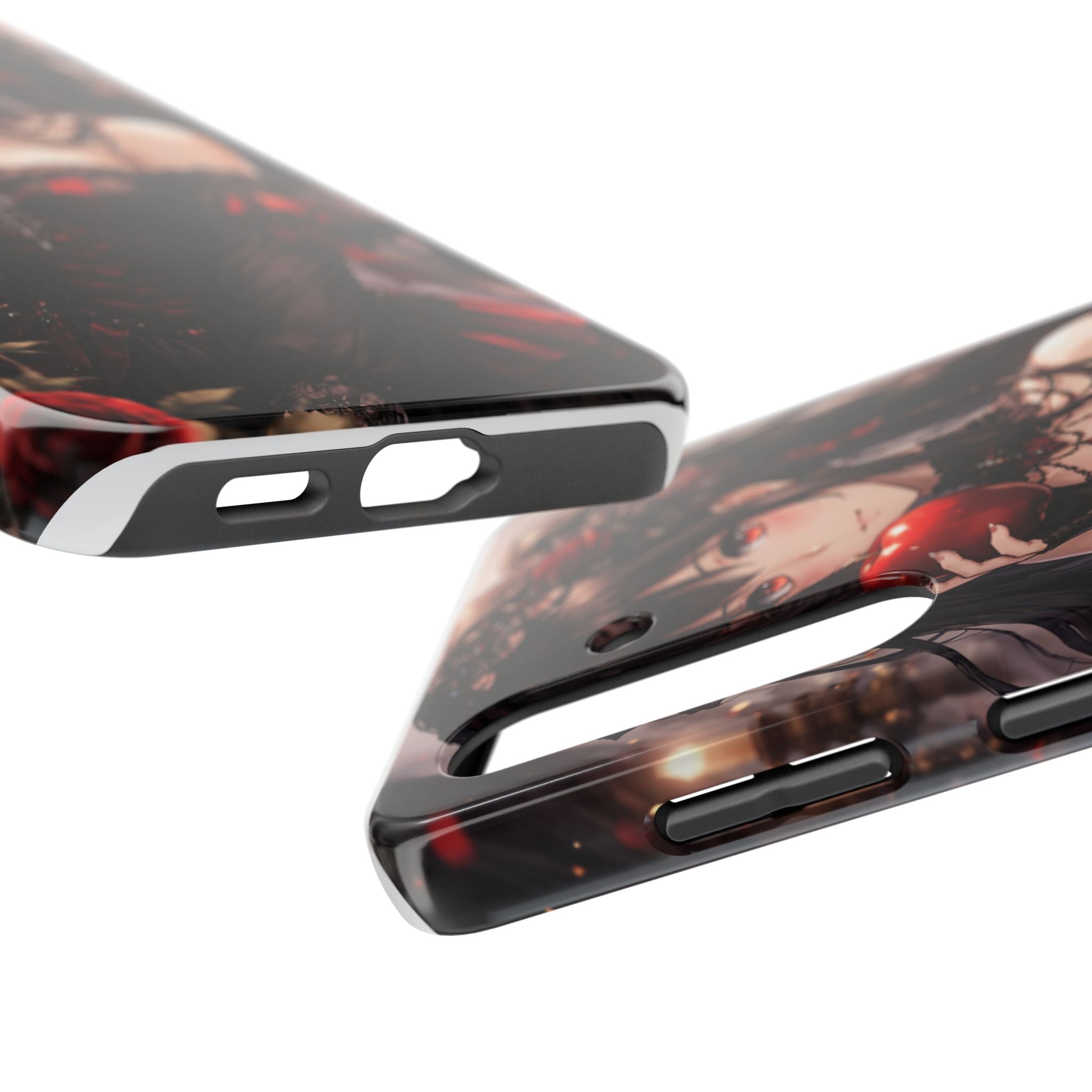 Gothic Anime Girl Holding Apple | Tough Phone Cases
