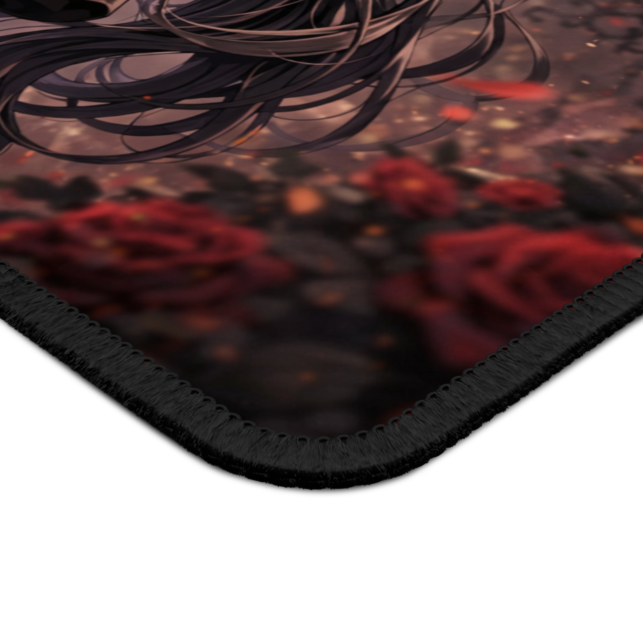 Dark Gothic Girl Holding Apple | Gaming Mouse Pad