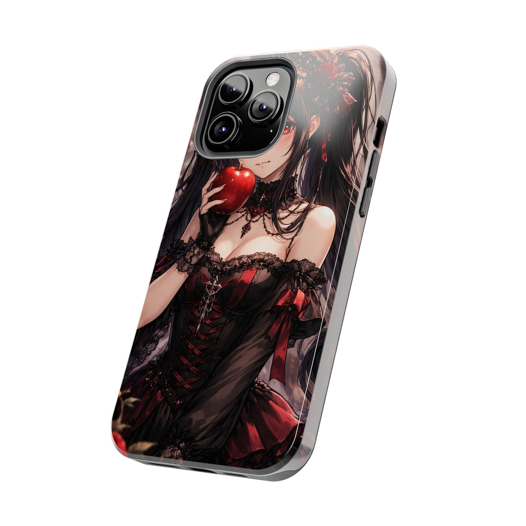 Gothic Anime Girl Holding Apple | Tough Phone Cases