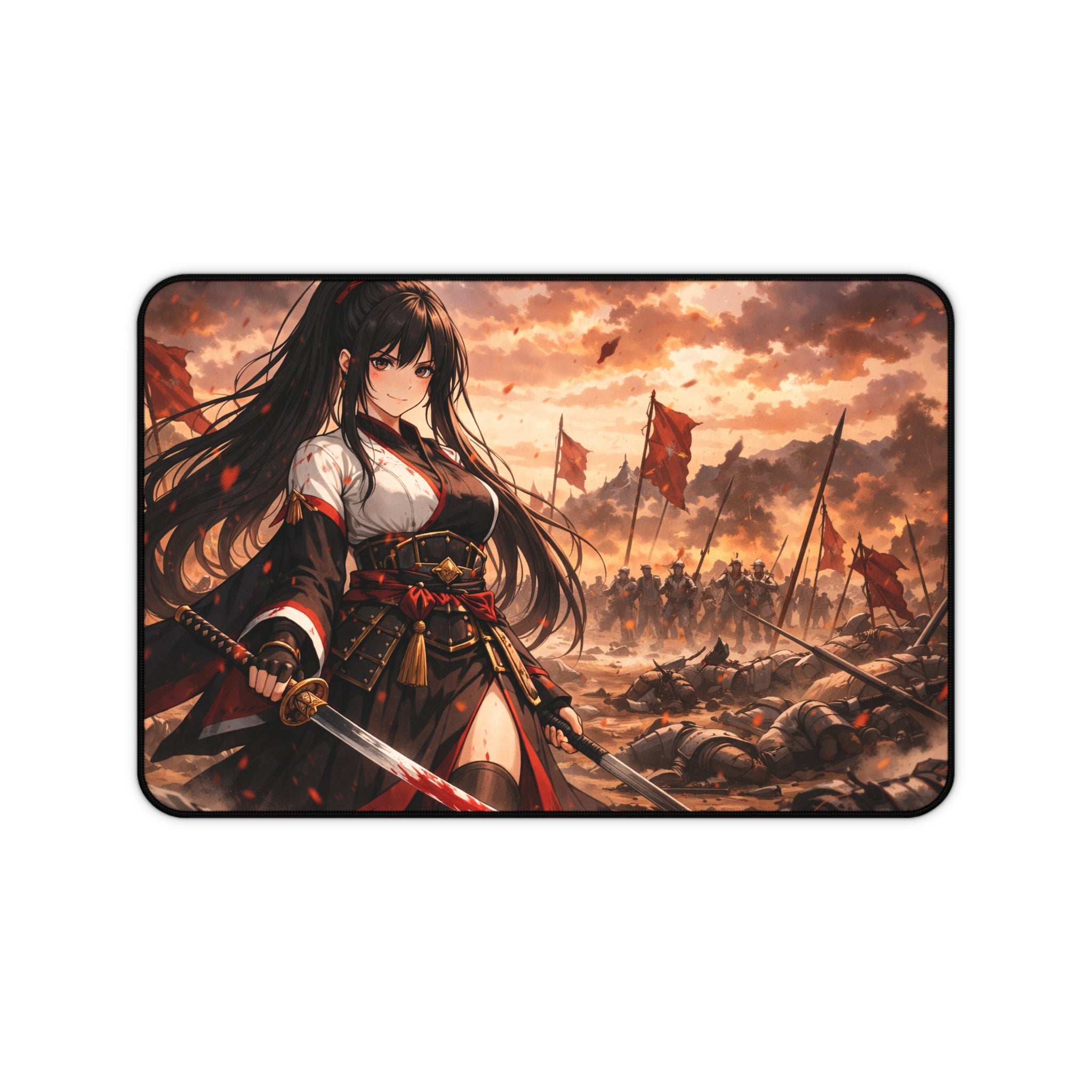 Anime Warrior Girl Desk Mat | Gaming Mousepad