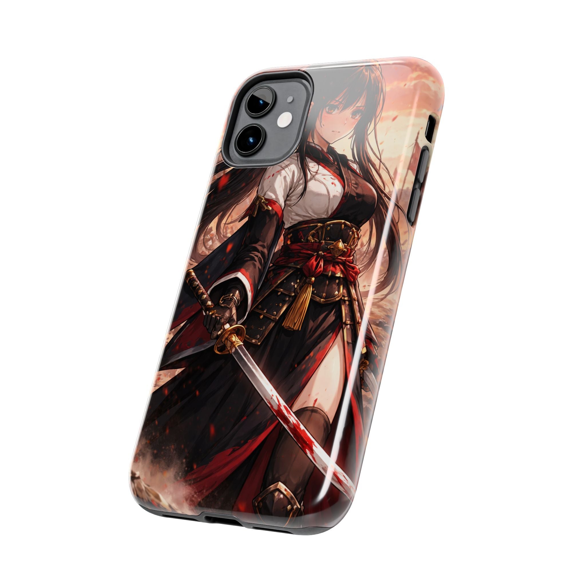 Samurai Girl Anime Art Phone Case | Tough Phone Case