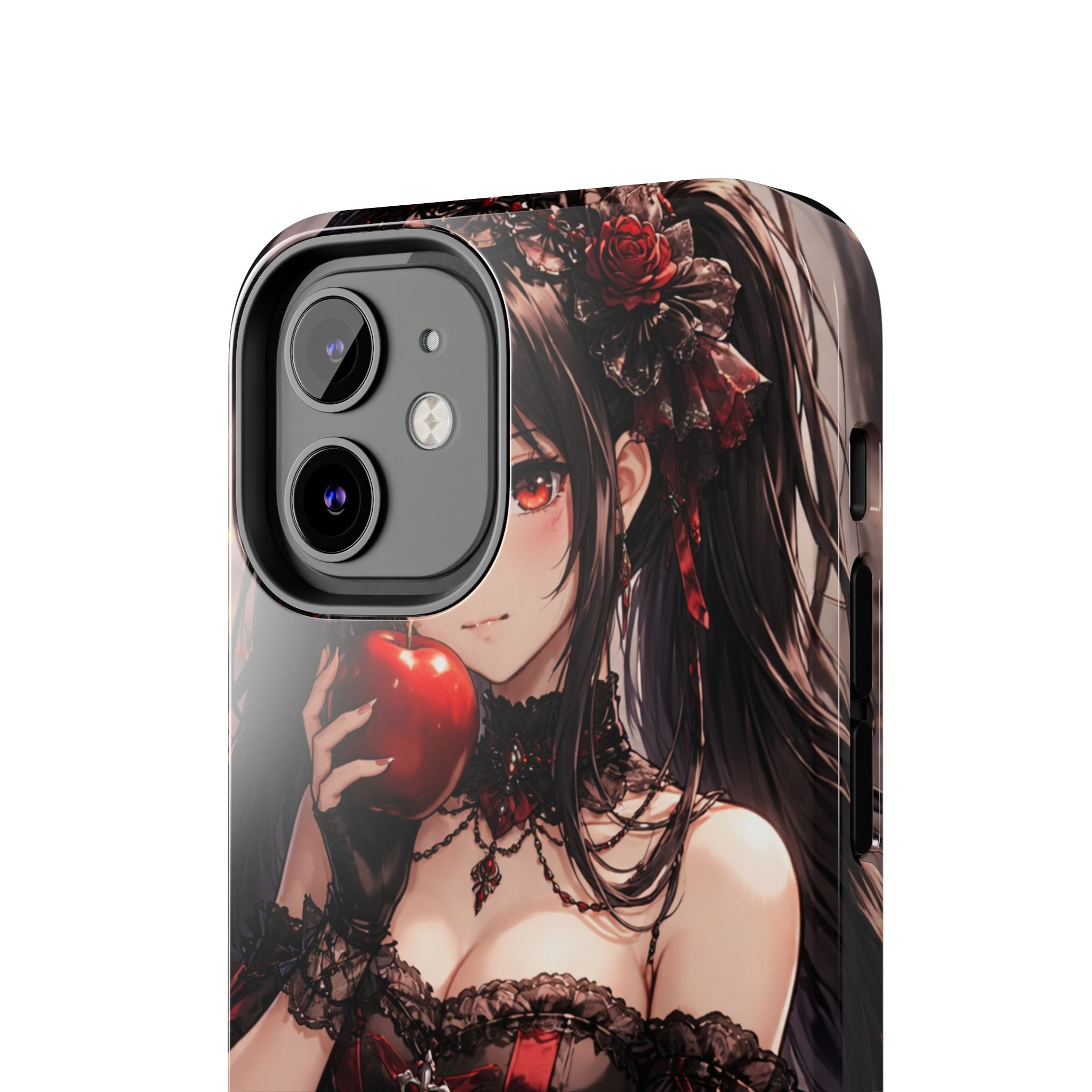 Gothic Anime Girl Holding Apple | Tough Phone Cases